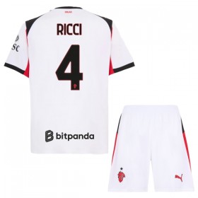 Virallinen pelipaita AC Milan Ricci 4 Vieras 2025-26 Lyhythihainen - Lasten ( + Lyhyet housut )